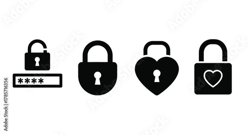 Secure your digital life with elegant lock icons and password entry