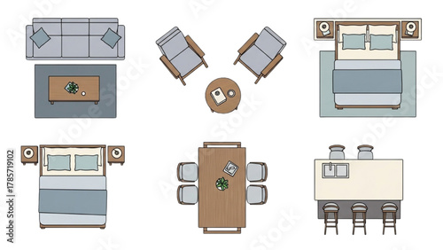 Architectural Floor Plans Furniture Layouts and Interior Design Concepts