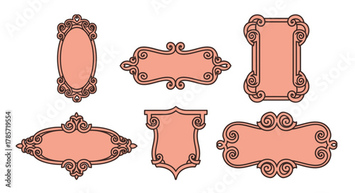 Elegant decorative frames collection for invitations and announcements