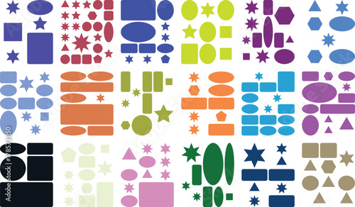 Abstract educational geometric shape pattern for vibrant design projects