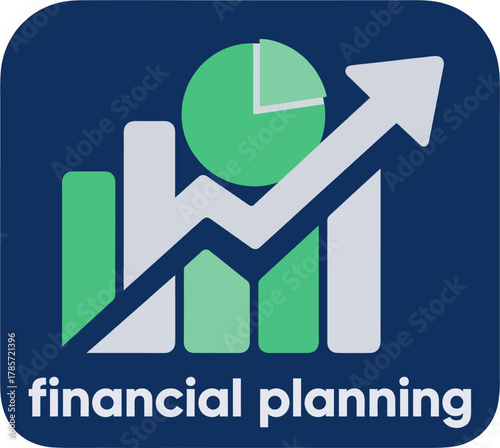 Financial Planning Logo Vector – Modern Abstract Chart, Growth, and Stability Symbol