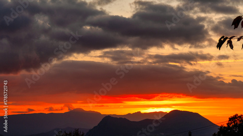 Canvas Print Tramonto visto dal monte Li Foj - Basilicata, Potenza