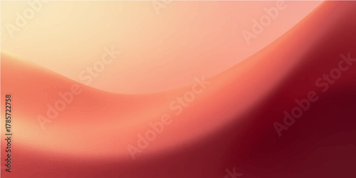 Abstract flowing red and orange gradient background with curved lines, motion, and a wave pattern for wallpaper design illustration