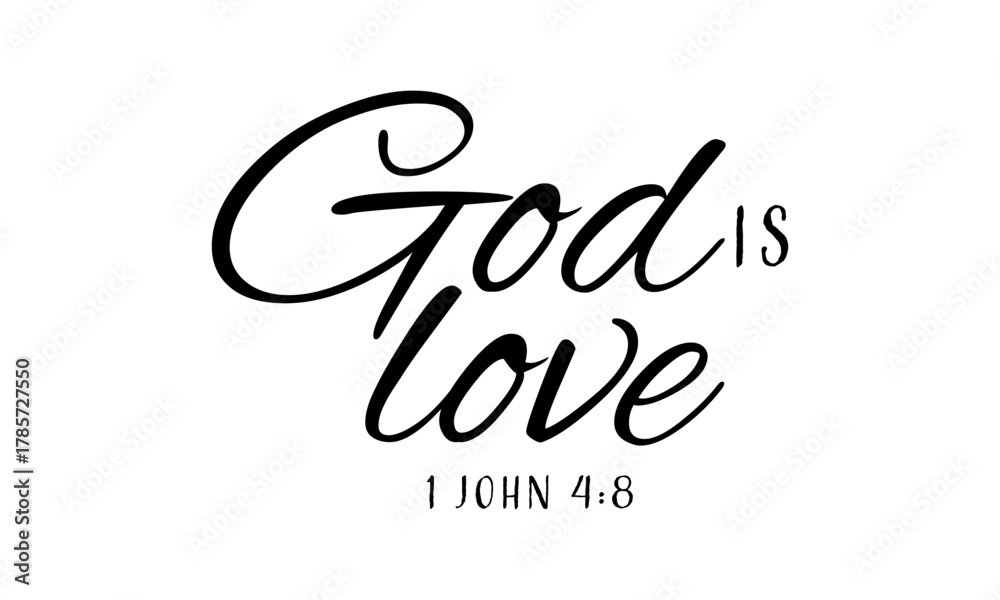 Obraz premium Short Trendy Bible Verse Typography. Christian Quote Poster. Faith Scripture Design for print or use as card, flyer or T Shirt