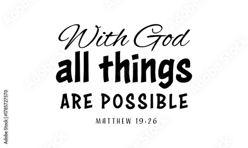 Short Trendy Bible Verse Typography. Christian Quote Poster. Faith Scripture Design for print or use as card, flyer or T Shirt