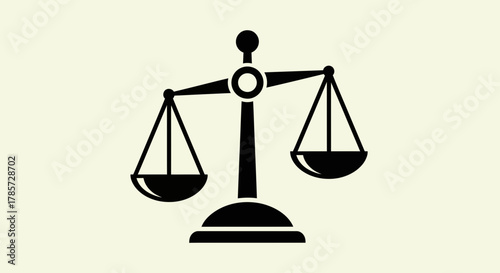 Foto Balance Scale of Justice Silhouette Icon