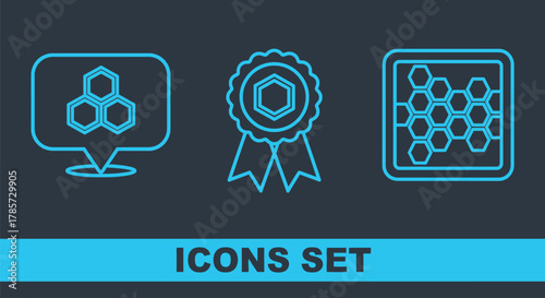 Elegant honeycomb icons for modern design projects and presentations