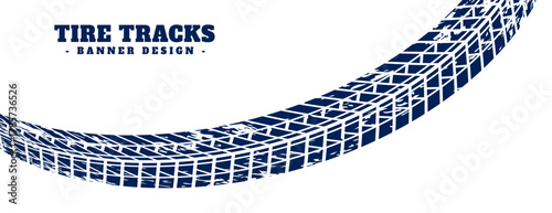 transportation tire trail mark banner for sport race