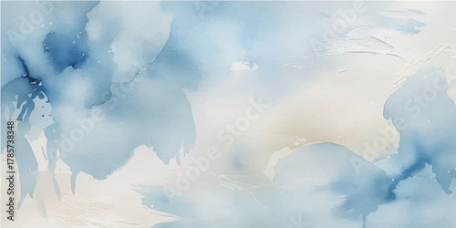 Bright blue summer sky with fluffy white clouds, a beautiful nature cloudscape