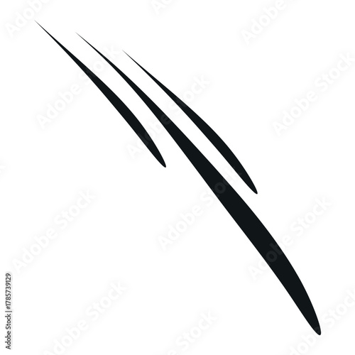 Black swoosh strokes, diago...