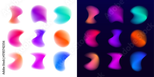 Colorful neon gradient circle with abstract light wave isolated on transparent background. PNG vector ideal for creative banners, labels, or icons. Futuristic glowing style.