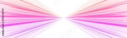 Straight neon lines forming a corridor of light with perspective depth. Ideal for speed motion design, futuristic visuals, or digital banners. Bright glowing tunnel effect.