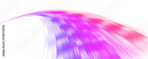Pink-purple glowing streaks form a dynamic mesh on a transparent PNG. Polygonal nodes enhance the futuristic network effect. Ideal for AI or tech banners.