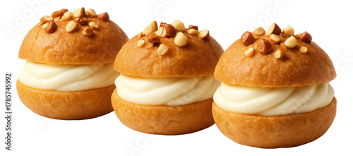 Concrete plate presenting a small stack of buttermilk pancakes with a pat of butter