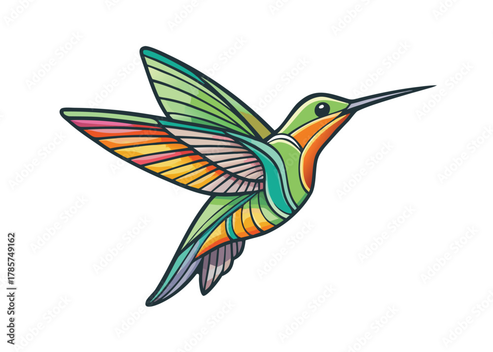 Obraz premium Colorful hummingbird