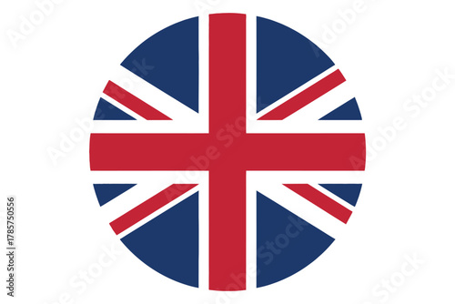 United Kingdom flag icon simple flat vector design isolated on white background