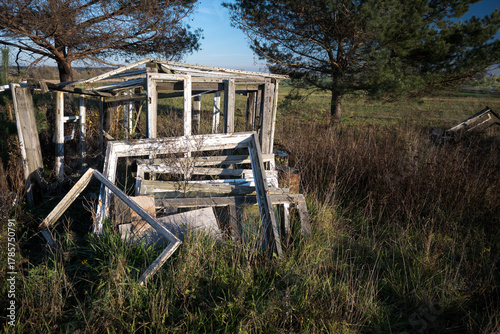 Abandoned buildings, an old farm, a dilapidated greenhouse...
