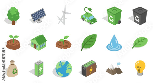 Eco friendly living with nature and renewable energy for a sustainable future in a green world