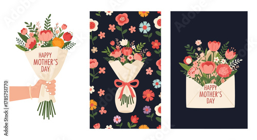Happy Mother's Day Floral Card & Pattern Collection