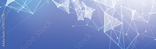 Social network abstract technology connection dots. Big data analysis background. White background with plexus lines. Geometric background with abstract mesh