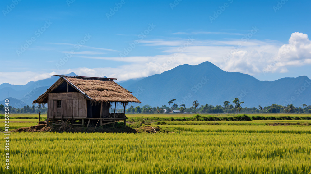 Fototapeta premium rural landscape with house