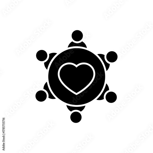 Volunteer icon vector. Community service  illustration sign. helping symbol. donation logo.