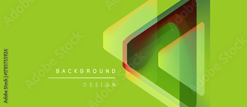 Abstract geometric design. Overlapping squares create dynamic visual effect on bright green backdrop. Modern, minimalist style.