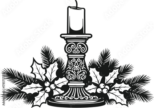 Antique metal samovar, brass teapot, old glass lamp, and vintage candle vector objects for light and tea decoration