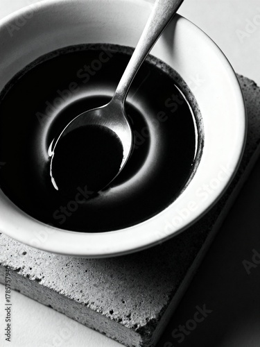 Monochrome Inkwell: A Study of Black Soup in High Contrast.