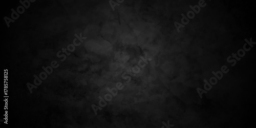 Blackboard and chalkboard grunge backdrop black background. Wall grunge backdrop rough background dark black and stone. Monochrome slate grunge concrete wall black backdrop vintage marbled textured.	
