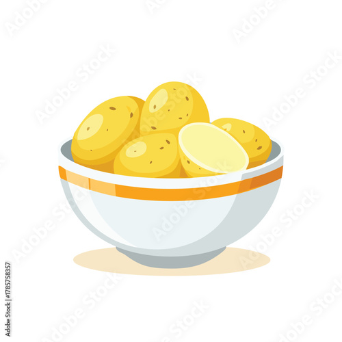 A Bowl of Fresh Potatoes Nutritious and Delicious Vegetable Source