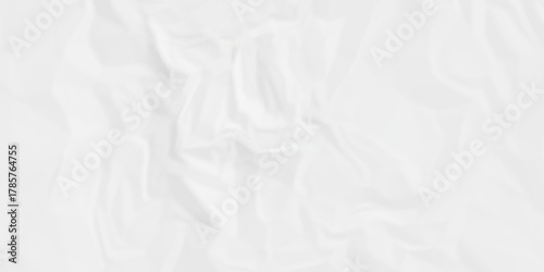 Paper texture background, Old paper background ripple soft white pattern wave crumple. Crushed and creased soft paper. Abstract wrinkle effect grunge and rough backdrop vintage page.	
