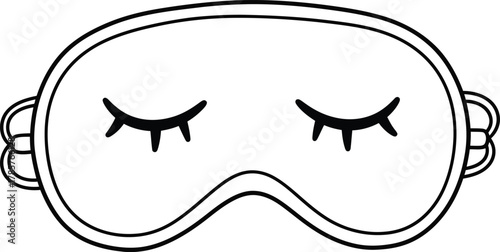 Sleep mask vector illustration eye mask for sleeping and relaxation aid eps silhouette