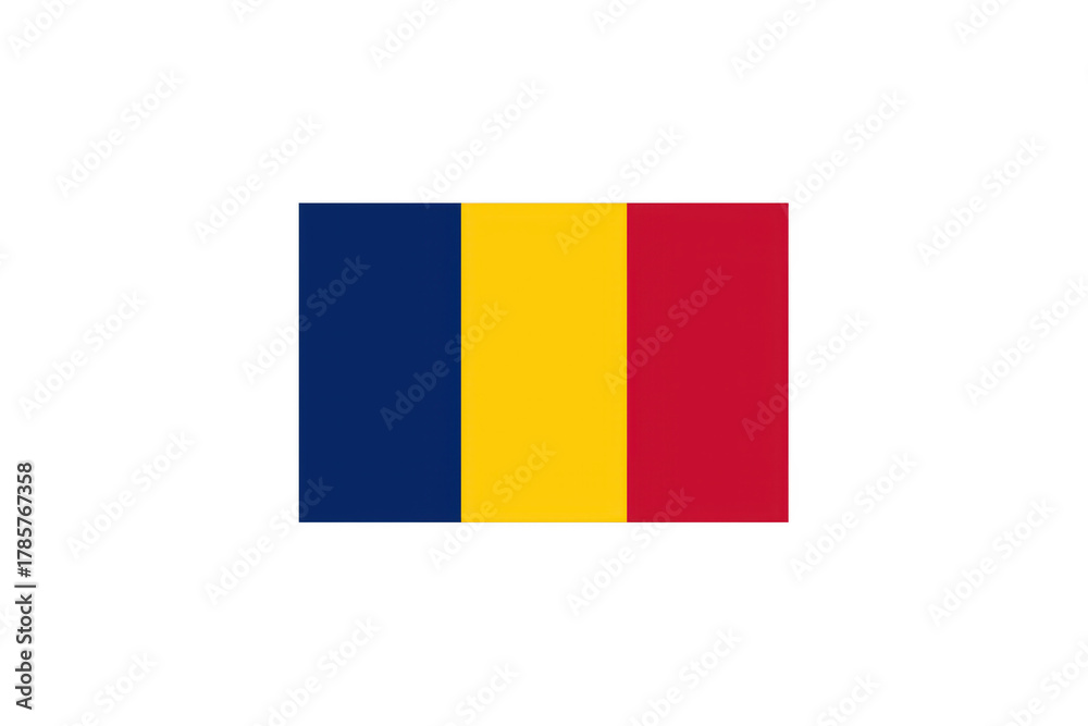 Fototapeta premium National flag of Chad on transparent background