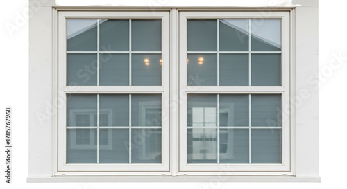 White Window Frame Interior Home Design Exterior View Double Hung Windows Architecture Real Estate Property Light