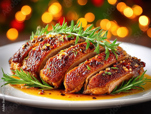 a roasted Christmas goose