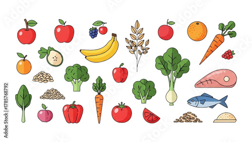 Healthy Food Items Collection for Balanced Diet & Lifestyle