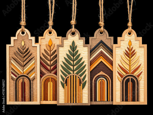carved Christmas wood decor...
