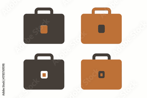 Collection of leather briefcases in various colors and designs