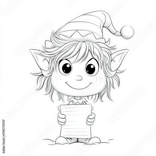 Elf Checking a List, colori...