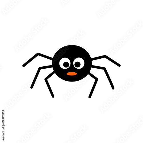 Cute Cartoon Spider Illustration for Halloween