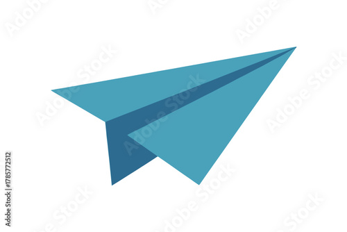 Paper airplane vector icon simple flat design isolated on white background for app and web design