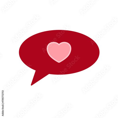 Heartfelt Message: Love in a Speech Bubble