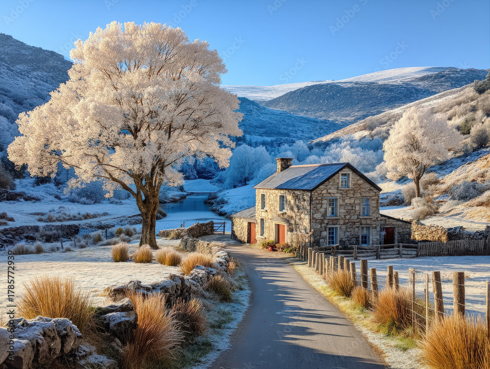 Obraz premium ireland covered in snow