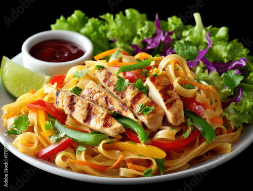 plate of pad thai food