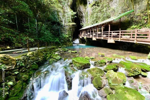 山口の観光地の秋芳洞と秋吉台