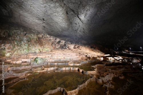 山口の観光地の秋芳洞と秋吉台