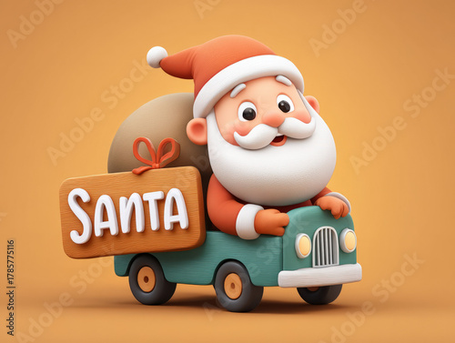 Santa lorry delivery truck