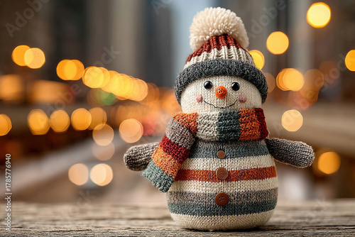 City snowman urban Christma...