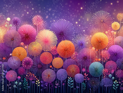 vibrant purple Christmas ba...